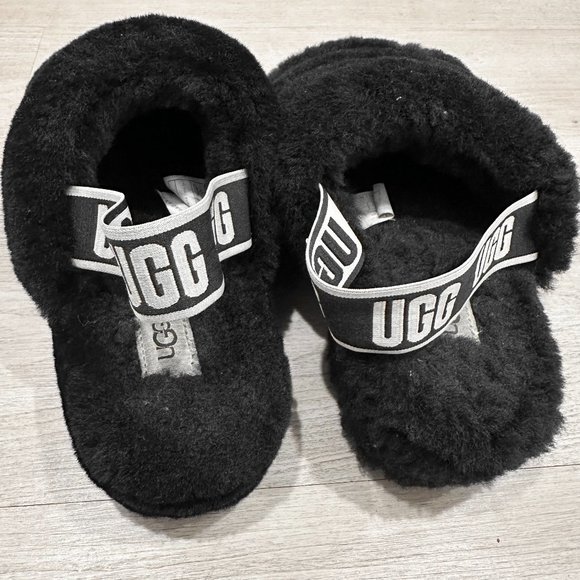UGG Fluff Yeah Ruby Black Slippers- Size 9 - Picture 7 of 9